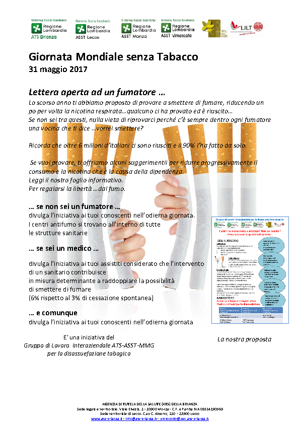 Lettera rev 1 fumatore Giornata Mondiale senza Tabacco 2017 1