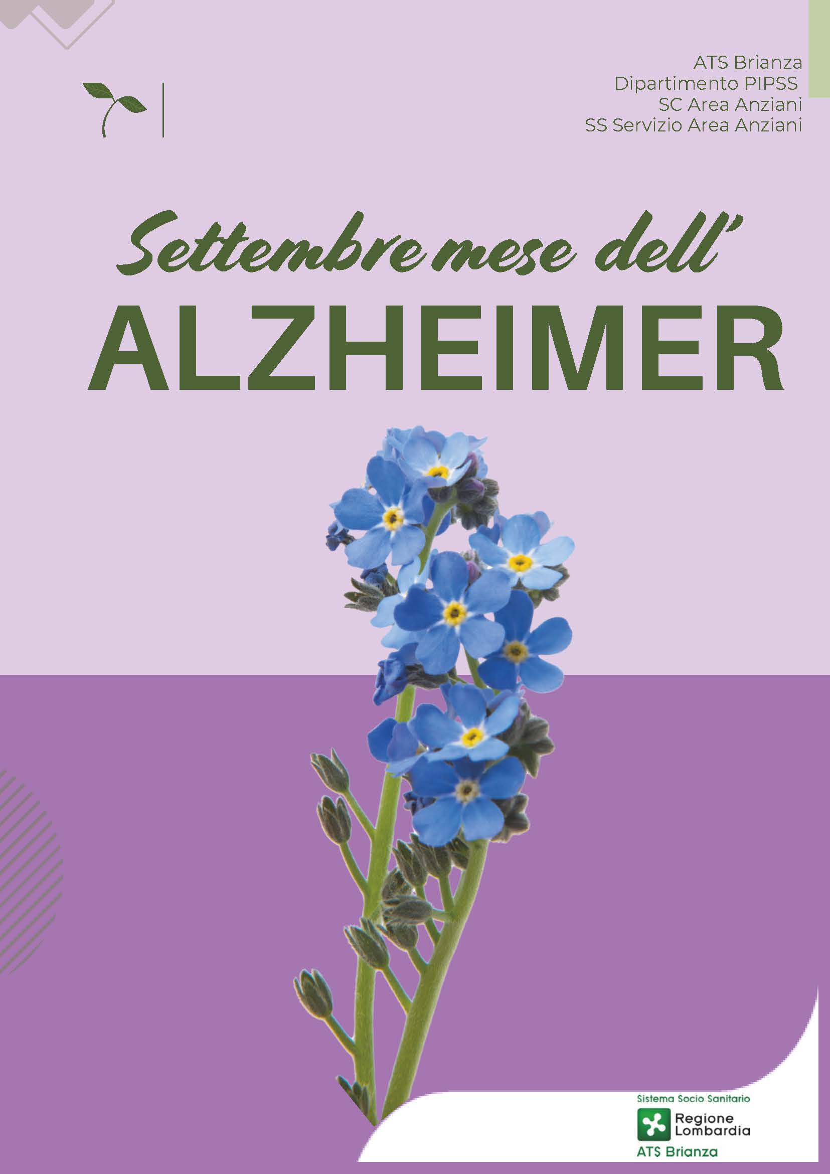 Settembre,  mese per la sensibilizzazione alla malattia dell&#039;Alzheimer